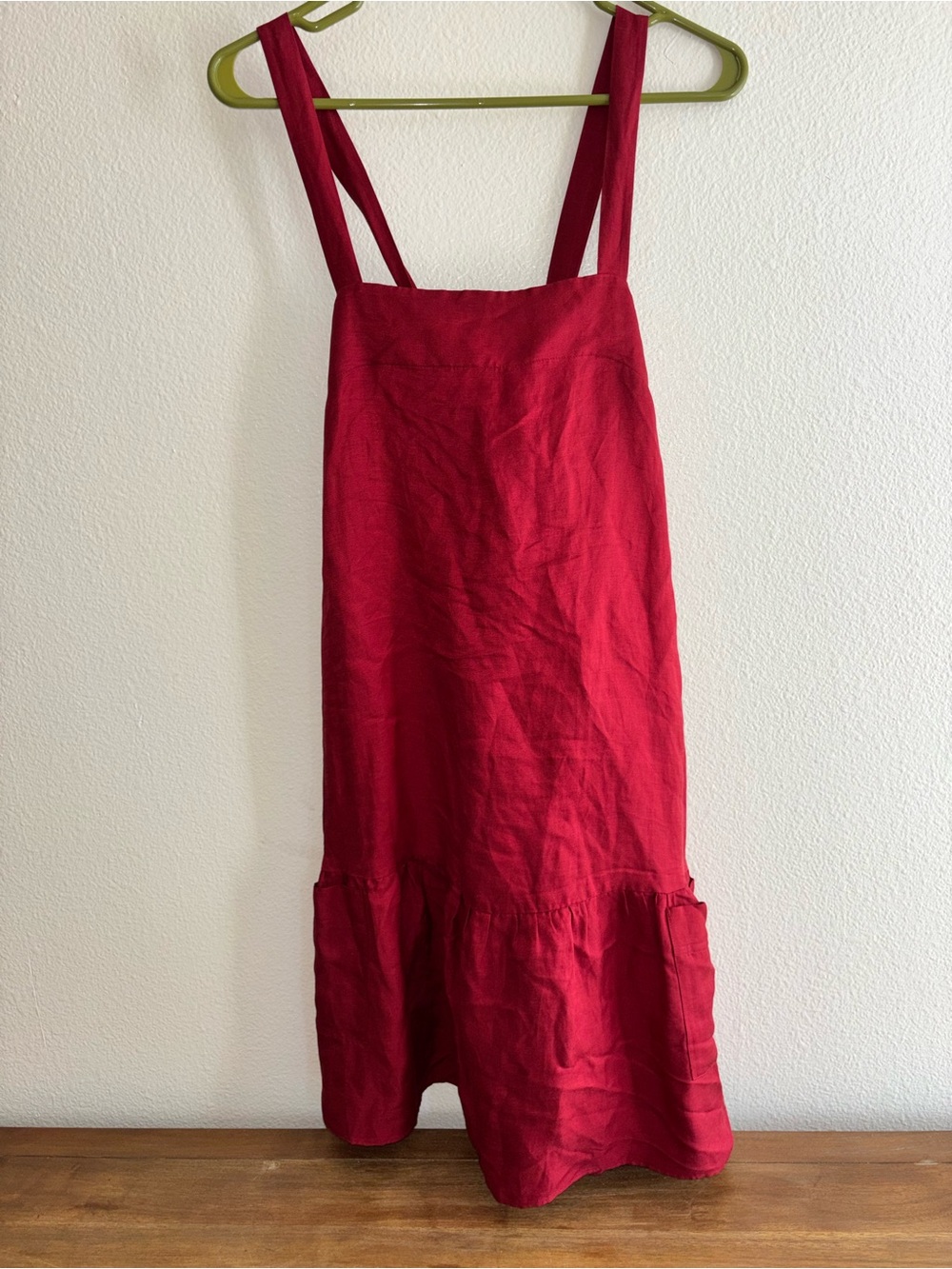 Viscose-Linen Flounce-Hem Mini Dress size M - Picture 3 of 7